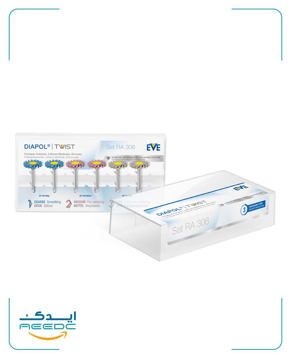 کیت دیسک پرداخت خورشیدی پرسلن 6 عددی EVE