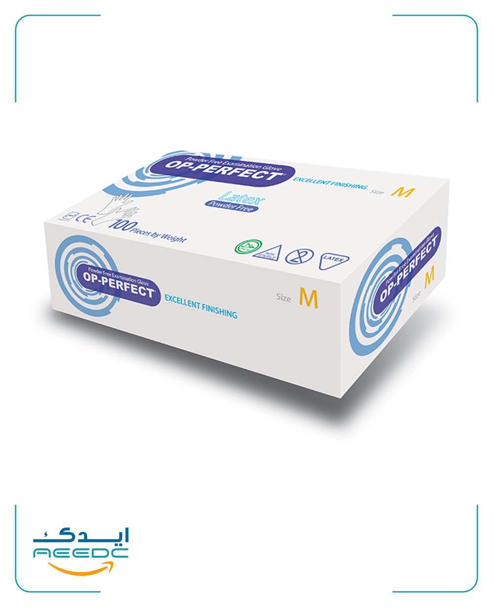 دستکش معاینه لاتکس بدون پودر اوپی پرفکت
