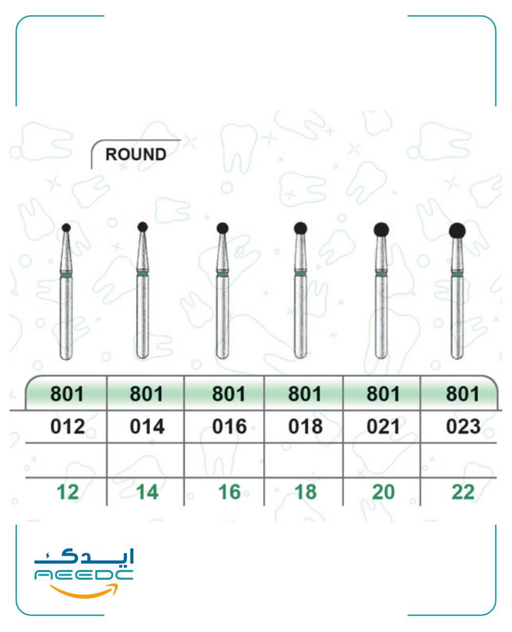 فرز روند دور سبز (تراش) بسته 5 عددی