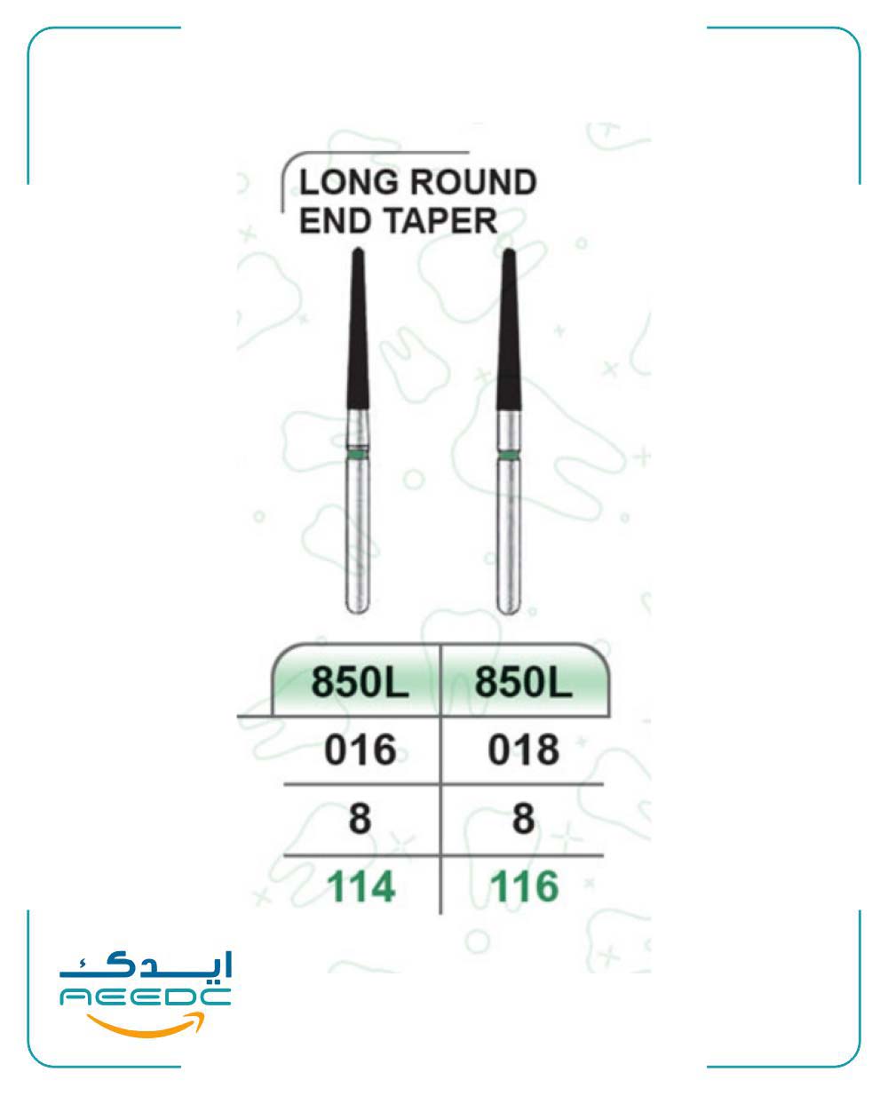 فرز روند اند تیپر بلند دور سبز (تراش) بسته 5 عددی