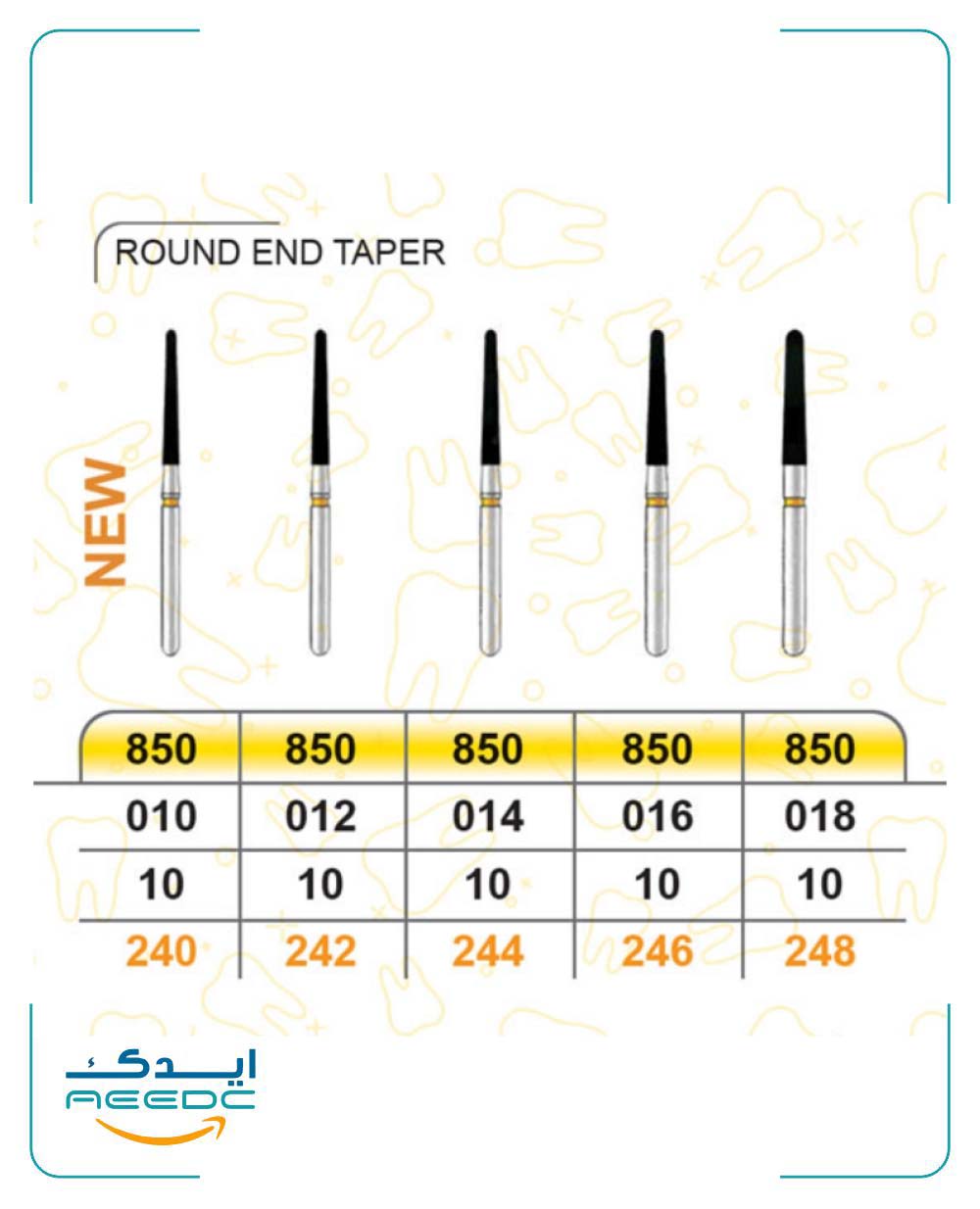فرز روند اند تیپر دور زرد (پرداخت) بسته 5 عددی