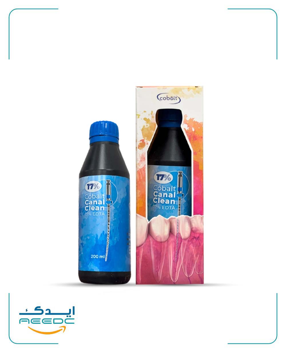 محلول شست‌و‌شو کانال 17%  EDTA کبالت (200سی سی)