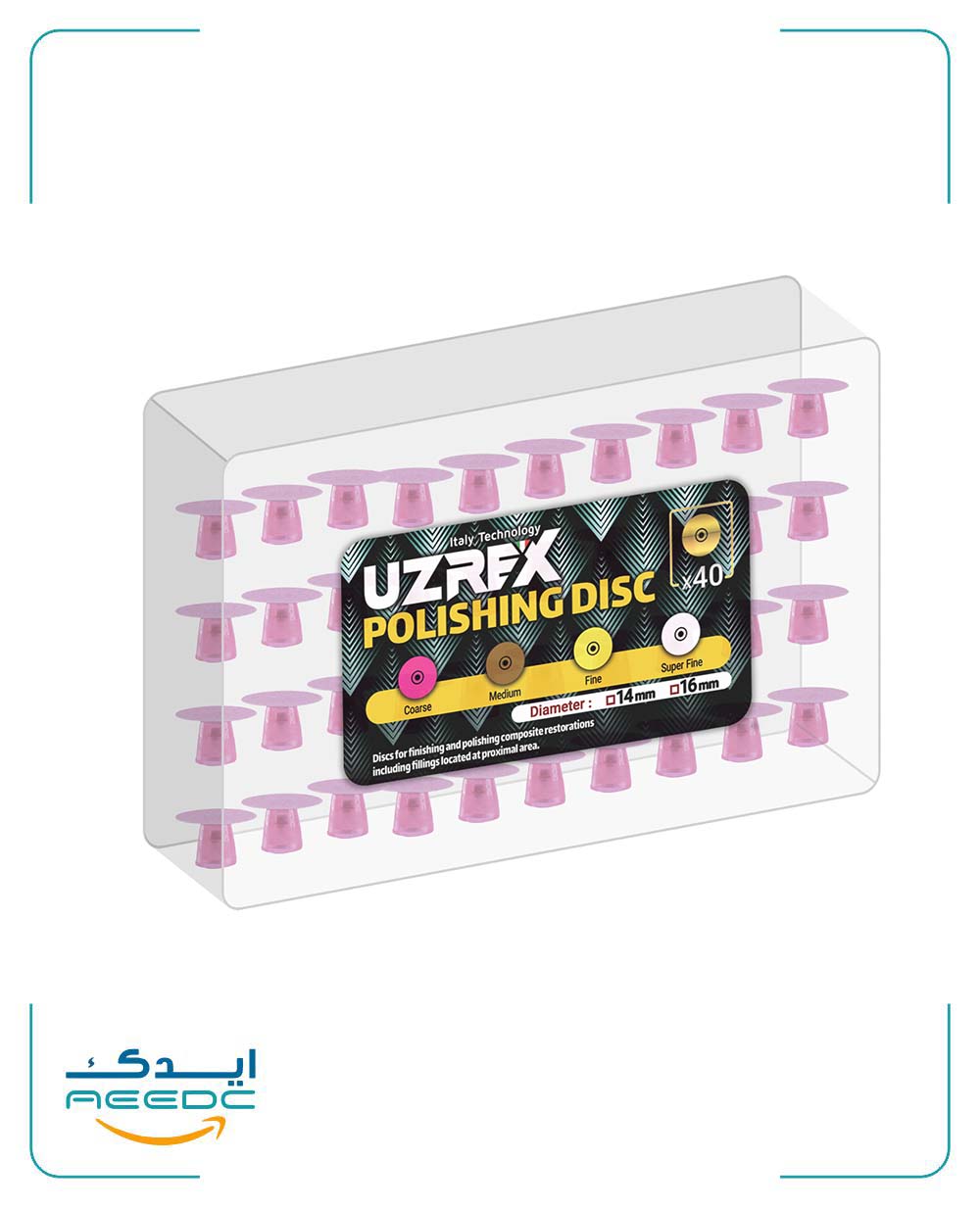 دیسک پرداخت کامپوزیت بدون مرکز صورتی یوزرکس Coarse